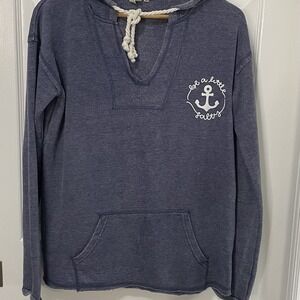 Lagaci Lightweight Hoodie Denim Blue Living Salty Coastal Salty Rustic Size L‎